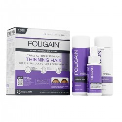 Foligain Trial Set Woman zestaw stymulujący wzrost włosów przeciw wypadaniu dla Kobiet 3 produkty