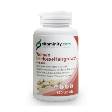 Vitaminity Hairloss+Hairgrowth Kompleks dla Kobiet Wypadanie Włosów+Wzrost Włosa 120tabl.