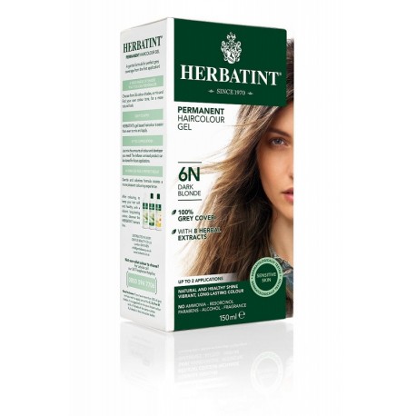 Herbatint Trwała Farba do Włosów 6N-CIEMNY BLOND Seria Naturalna