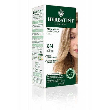 Herbatint 8N-JASNY BLOND Trwała Farba do Włosów Seria Naturalna